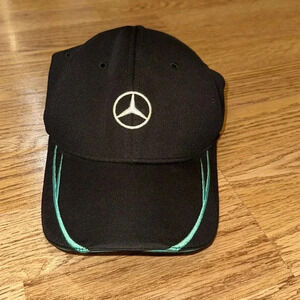 Mercedes-Benz Motors Stainless Steel w/Pop Up Straw Travel Water Bottle/ Cap Hat
